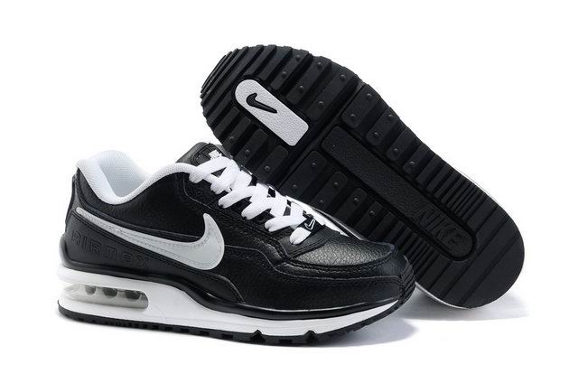 Womens Nike Air Max LTD Black White Shoes - Click Image to Close